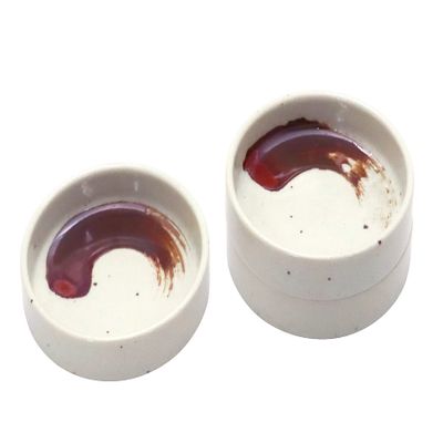 (Castle Enterprise) New (Amazon.co.jp Exclusive) [Commercial Use] Carefully Selected! Soba Monogatari Soba Soako Echigo Round Condiment Dish, 3 Pieces