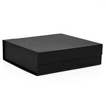 Collapsible Gift Box With Magnetic Closure - 11-3/4 X 8-3/4 X 3- Black - Package 5 | Quantity: 5