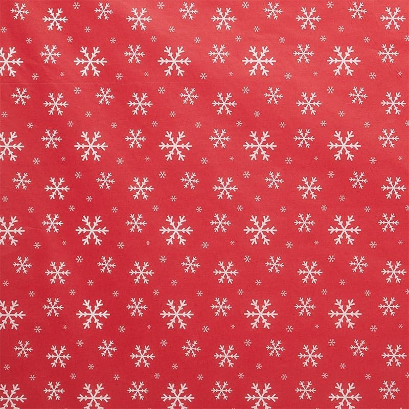 Econo Printed Christmas Tissue Paper, 20 X 30, Snowflakes, Red, Package 240 | Quantity: 240