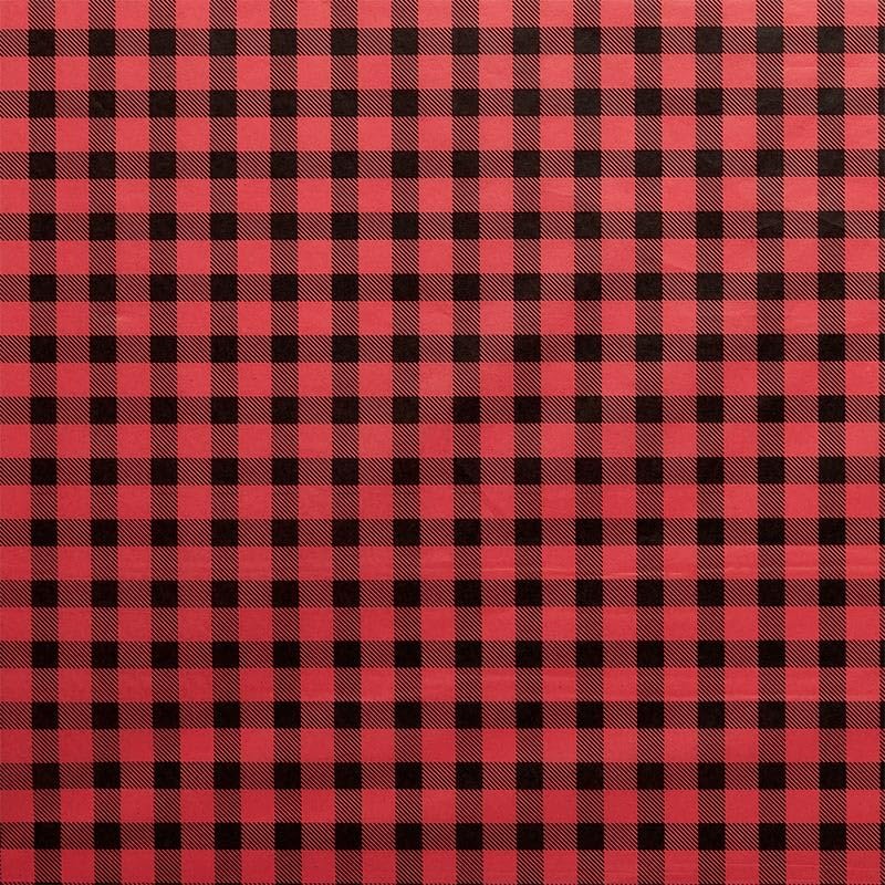 Econo Printed Christmas Tissue Paper, 20 X 30, Red/Black Gingham, Package 240 | Quantity: 240