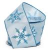 Snowflakes On Wired Ribbon, 2 1/2" X 10YD, Glitter Blue Satin, Roll 1 Christmas view 1