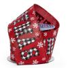 2 1/2" X 10 Yards Merry Christmas Print On Wired Ribbon,Plaid Merry Christmas On Red, Multi, Roll 1 view 1