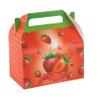 Hammont Berry First Birthday Strawberry Favors - 10 Pack Easy Assemble Treat Box Party Decorations Cookie for Gift Giving, Baby Girl Shower Favor 6.25x3.75x3.5 Inches view 1