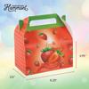 Hammont Berry First Birthday Strawberry Favors - 10 Pack Easy Assemble Treat Box Party Decorations Cookie for Gift Giving, Baby Girl Shower Favor 6.25x3.75x3.5 Inches view 2