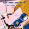 Fit Meal Prep 100 Pack 4 oz Disposable Coffee Cups with Lids, Premium To Go Paper Cups, Leak Proof Hot Coffee Cups with Lids for Travel, Office, Hot/Cold Beverages (Black Lids) view 4