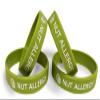 Nut Allergy Bracelet, Nut Allergy Medical Silicone Wristband, Nut Allergy Awareness Bracelet, Gift for Son, Daughter, Parents, Grandparents, Green Color (Inculde Both Medium&Small) view 2