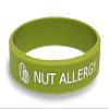Nut Allergy Bracelet, Nut Allergy Medical Silicone Wristband, Nut Allergy Awareness Bracelet, Gift for Son, Daughter, Parents, Grandparents, Green Color (Inculde Both Medium&Small) view 3