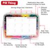 12 Compartment Large Pill Case with Airtight Seal - Silicone Gasket Waterproof Med Box with Medication Map & Medical Alert Card (Clear, 2 Pack) view 4