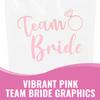 Bachelorette Party Collapsible Plastic Drink Pouches with Straws, 25 Piece view 3