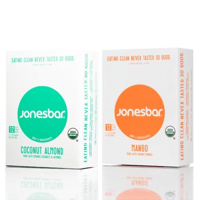 JONESBAR Organic Plant Based Protein Bars | Tropical Pack 24 Bars| Fruit & Nut Bar, Kosher, Gluten Free, Breakfast Bars, School Snacks, Vegan Snack & Healthy Snacks for Adults and Kids (Pack of 24)