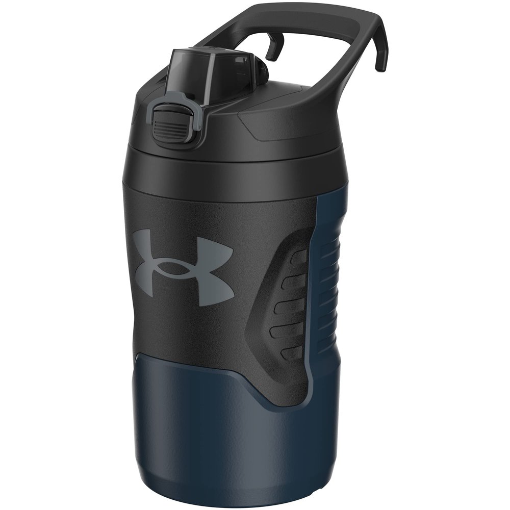 Under Armour 32 oz Insulated Water Bottles - Sports Water Jug with Fence Hook, Leak Resistant for Baseball, Football & More, 32 oz Insulated, Academy/Black