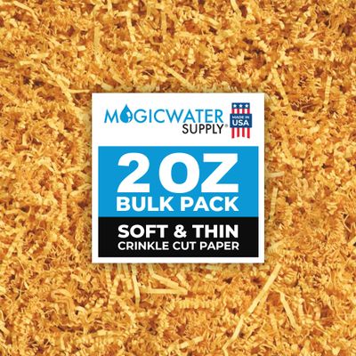 MagicWater Supply - 2 oz - Yellow - Soft & Thin Crinkle Cut Paper Shred Filler great for Gift Wrapping, Basket Filling, Birthdays, Weddings, Anniversaries, Valentines Day, and other occasions