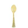 EcoQuality Gold Hammered Disposable Plastic Tea Spoon - Heavy Weight Plastic Gold Cutlery, Disposable Utensils, Silverware for Wedding, Birthday, Event Planning, Baby Shower, Anniversaries (20 PACK) view 1