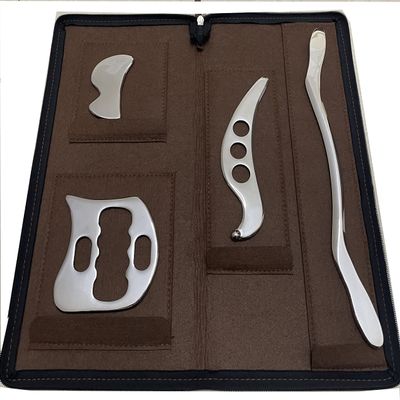 NCCYOOT Gua sha Tool Stainless Steel gua sha-Set 4pcs -iastm Tool Gussha Massage Tool Muscle Scraping Tool for Soft Tissue Therapy and Reduce Arms,Back, Legs, Shoulder Muscle Pain(HH1)