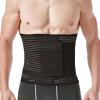 Reian Abdominal Binder for Post Surgery & Postpartum Recovery, Abdomen Hernia Support Belt for Women & Men (Black, Large) view 1