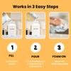 Eco Friendly Foaming Dish Soap Starter Set, Reusable Aluminum Soap Dispenser, Zero Waste, Non Toxic, Concentrated Powder Dish Soap Refill (Pack of 3) Make 36 oz of Foaming Dish Washing Liquid view 3