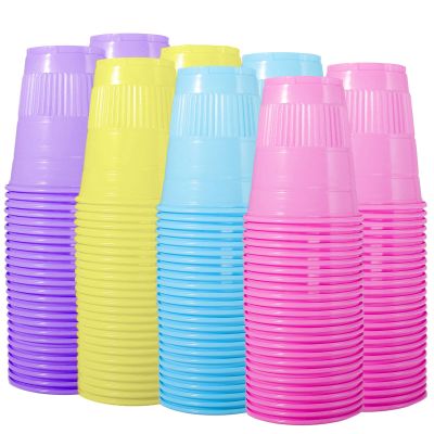 200 Pack 5 oz Plastic Disposable Recyclable Cups, Dental, Party, Mouth Rinse, Bathroom, Party Tumblers, Jello Shot, Offices, School, Hospitals, Home and more