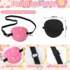 12 Pcs Eye Patches for Kids Adjustable Single Eyepatch Reusable Cute Soft Girl Boy Eye Patch with Elastic Strap Cotton Colorful and Fun Designs for Left or Right Eyepatch, Various Patterns view 2
