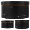 CALLARON Gourmet Candy Boxes 3 Pack Round Packaging Boxes Lids Sturdy Material Easy to Store view 1