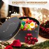 CALLARON Gourmet Candy Boxes 3 Pack Round Packaging Boxes Lids Sturdy Material Easy to Store view 3