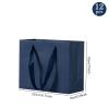 Umoonfine 8.7x3.9x7.1 Inches Navy Blue Gift Bags Bulk, 12 Pack Navy Blue Paper Gift Bags with Handles Navy Kraft Gift Wrap Bags for Wedding, Party,Shopping, Merchandise Business view 2