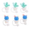 Homoyoyo 6pcs Creative Silicone Straw Caps Cute Cartoon Straw Plugs for Fun Drinking Covers Adorable Accessories for and Bubble Tea view 1