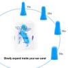 Quality Foam Earplugs - 200 Pairs Bulk Pack - Ideal Ear Plugs for Sleeping, Noise Cancelling, Snoring, Travel, Shooting, Study, Work, Construction, and Safety Hearing Protection - 32 dB NRR - Blue view 3