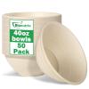 Eco-friendly 50 Pack Disposable Large Paper Bowls - 40oz, 100% Compostable, Sturdy Soup Bowls Perfect For Hot & Cold Food, Cereal, Salads view 1