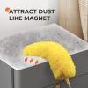 Dusters for Cleaning High Ceiling Fan, Newliton Microfiber Feather Duster with 30'' to 100'' Telescoping Extension Pole, Long Extendable Duster for Home Car Furniture Cobweb, Yellow view 2