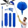 Dusters for Cleaning, Newliton Duster with Extension Pole Microfiber Ceiling Fan Cobweb Duster, Long Duster for High Ceilings Wall Refrigerator Appliance Baseboard Home Furniture Blinds view 1