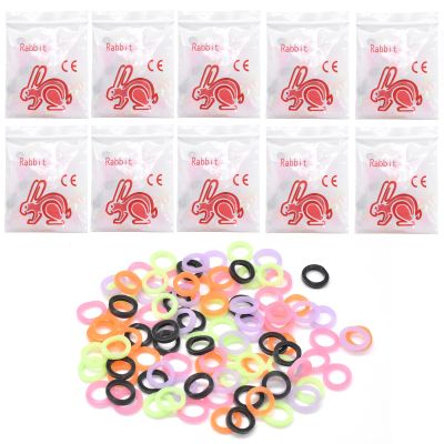 Angzhili 1000 pcs Orthodontic Rubber Bands,4.5Oz Orthodontic Elastics,Latex Free Intraoral Elastic Bands,Multi-colored (3/16")