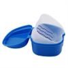 ShanLily Denture Box Denture Case Denture Cup With Strainer Denture Bath Box False Teeth Storage Box navy blue Apple Shape view 1