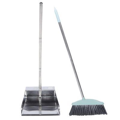 1set Handle Broom and Dustpan Lightweight Household Cleaning Tools for Easy Storage No Bend Design and Portable