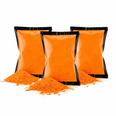 Store Indya Organic Holi Colors Powder | Orange Pack of 3 (100g each) | Non-Toxic, Herbal, & Washable Gulal for Parties and Festival Celebrations