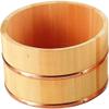 Japanese Cypress Sawara Oke Wood Bath Bucket, Reinforced Copper Rings, Made in Japan view 1