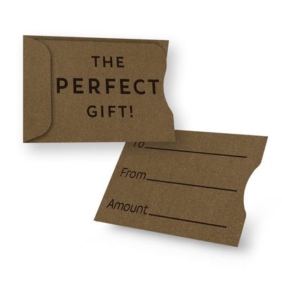 Swipe It Gift Card Holder Paper Sleeves Bulk for Christmas, Holiday, Birthday, Fathers Day, Housewarming, Wedding, Anniversary, Baby Shower, Spa, 100 Pack, Brown Kraft