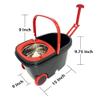 Easy Spin Dry Floor Mop Stainless Steel Bucket with Wheels Cleaning System Hands Free Adjustable Mop with 3 Extra Refills Mop Washable Head Microfiber view 3
