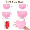 GnFlus Velvet Nesting Gift Boxes with Lids for Presents 4 Pack Pink Heart Shape Gifts Box for Arrangements Flowers Valentines Christmas Wedding Birthdays Bridesmaid Anniversary Party view 3