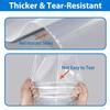 PigPotParty 9" x 12" Clear Plastic T-Shirt Bags with Clothing Size Stickers, 100 Pcs Cellophane Shirt Sleeves Packaging Bags for Small Business, Thick, Self-adhesive & Resealable view 2