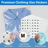 PigPotParty 9" x 12" Clear Plastic T-Shirt Bags with Clothing Size Stickers, 100 Pcs Cellophane Shirt Sleeves Packaging Bags for Small Business, Thick, Self-adhesive & Resealable view 3