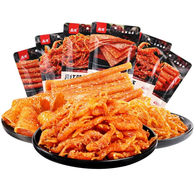 Spicy Strip Small Gluten Handmade Spicy Strips,Sweet Spicy Flavor Chinese Spicy Snack Traditional GlutenHunan spicy noodles,Latiao (Spicy Spicy Stick,2 bag)
