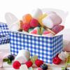 Blue and White Gingham Treat Boxes - 24 Piece Candy Gable Boxes with Handles for Birthday Party, Family Dinner, Picnic, Barbecue, Father's Day Party view 4