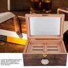 Large Capacity 2 Layers Cedar Wood Portable Travel Outdoor Humidor Case Cigar Holder Storage Box with Hygrometer Humidifier Box and Divider , Cigar Humidor , Cigar Case Cigar Holder Cigar Storage C view 2