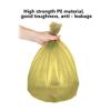 5 Rolls Small Trash Garbage Bags, 4 Gallon Strong Thin Material Disposable Kitchen Garbage Bags, Durable Plastic Trash Bags for Office Home Bedroom Garden Waste Bin, 200 Counts (Golden) view 4
