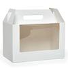 Paper Mart Large Gable Boxes with Clear Window, Pack of 25 White Gable Boxes, 9 x 6 x 6 Inches, Food Storage with Cello Window view 1