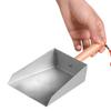 NOLITOY Stainless Steel Small Dustpan for Household Mini Lightweight Dust Pan with Short Handle for Table and Worktop Cleaning Durable Metal Dustpan view 2