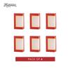 Hammont Cookie Boxes for Gift Giving - 6 Pack-Small Bakery Boxes  Decorative Pastry Boxes with Window, Baby Shower Party Favors, Chocolate Gift Box - Thank You Gift Treat Box 3.5x 2"x6" (Red) view 4