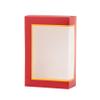 Hammont Cookie Boxes for Gift Giving - 6 Pack-Small Bakery Boxes  Decorative Pastry Boxes with Window, Baby Shower Party Favors, Chocolate Gift Box - Thank You Gift Treat Box 5x 2.5"x7.5" (Red) view 1