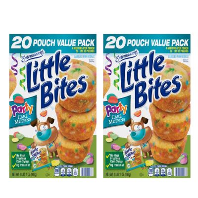 (Club Pack) Little Bites Party Cake Muffins, 40 individual packs, (1.65 oz each), Mini Muffins, 66 oz Box