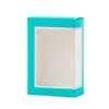 Hammont Cookie Boxes for Gift Giving - 6 Pack-Small Bakery Boxes  Decorative Pastry Boxes with Window, Baby Shower Party Favors, Chocolate Gift Box - Thank You Gift Treat Box 5x 2.5"x7.5" (Teal) view 1